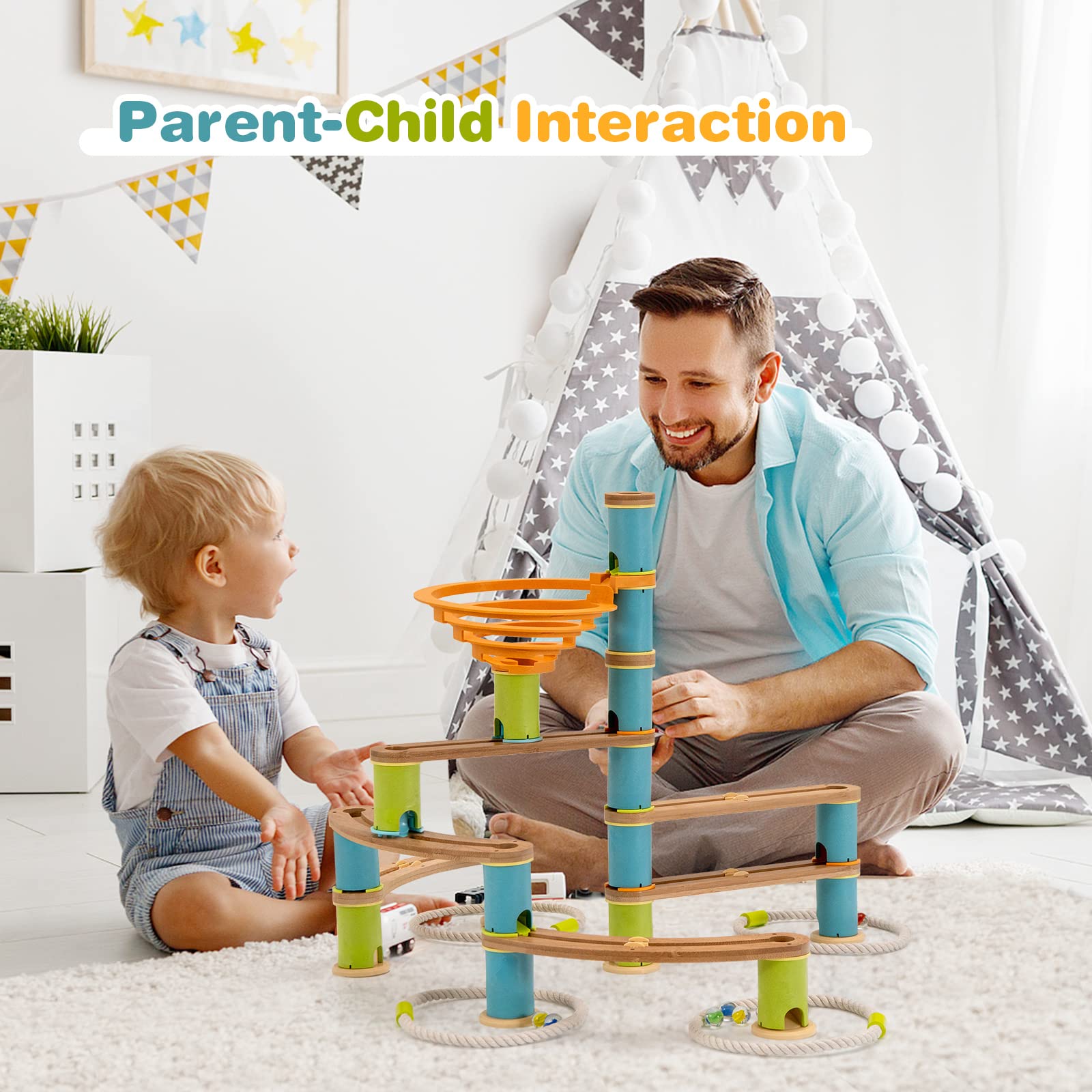 Costzon Kids Marble Run Building Toys