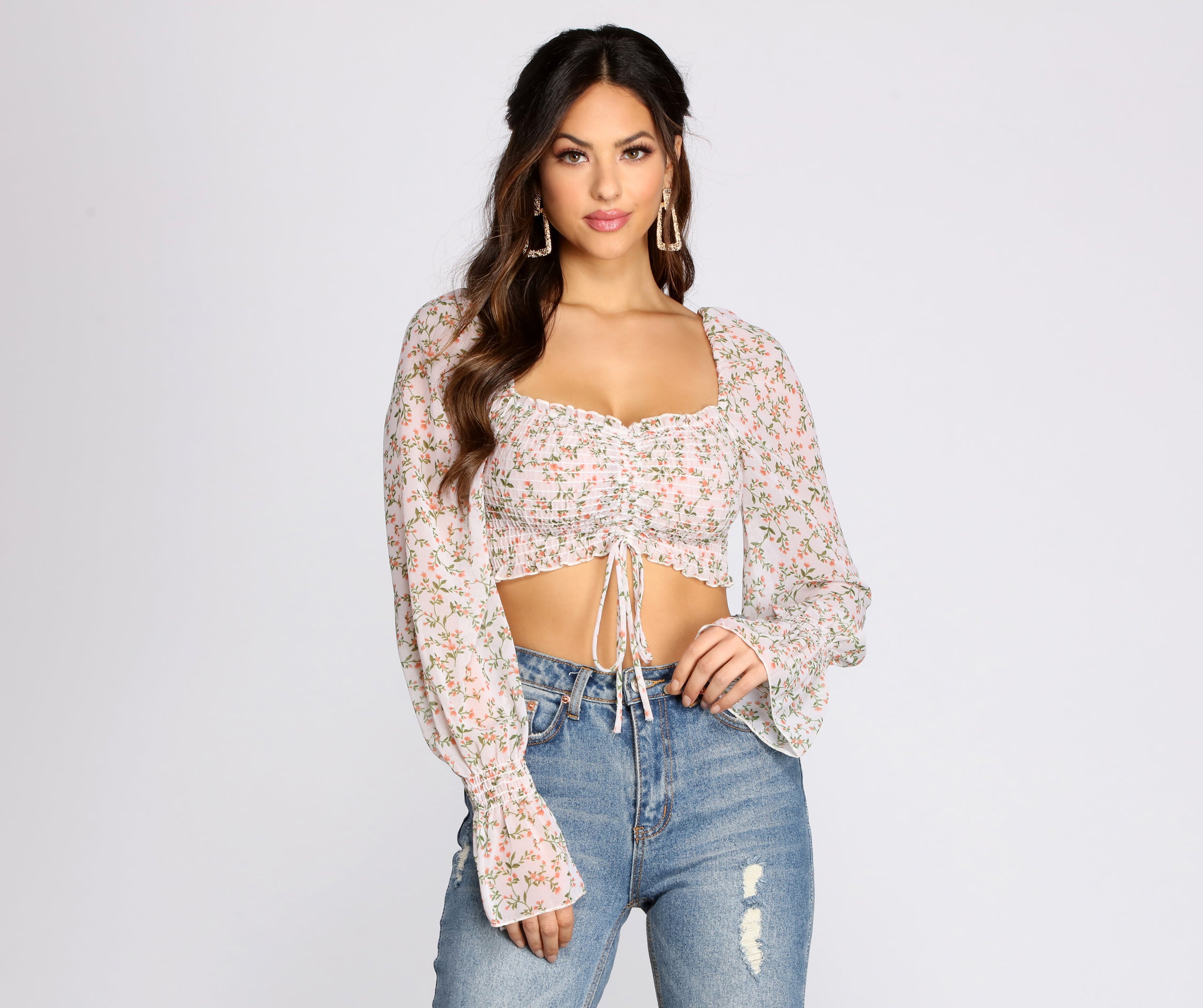 Flowy In Floral Crop Top