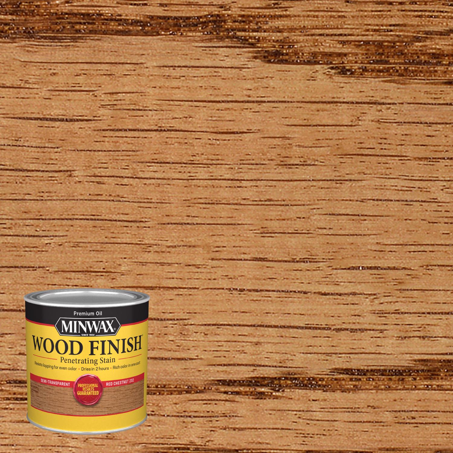 Minwax Wood Finish Semi-Transparent Red Chestnut Oil-Based Penetrating Wood Stain 0.5 pt