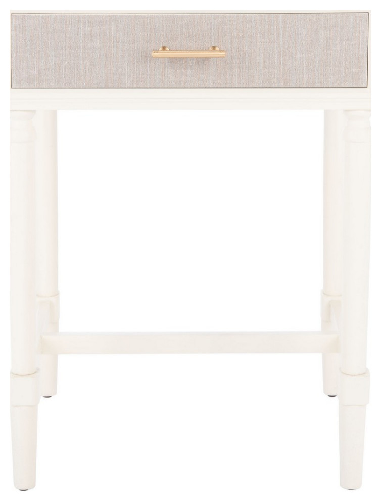 Arnel One Drawer Accent Table White   French Country   Side Tables And End Tables   by AED Luxury Home Decor  Houzz