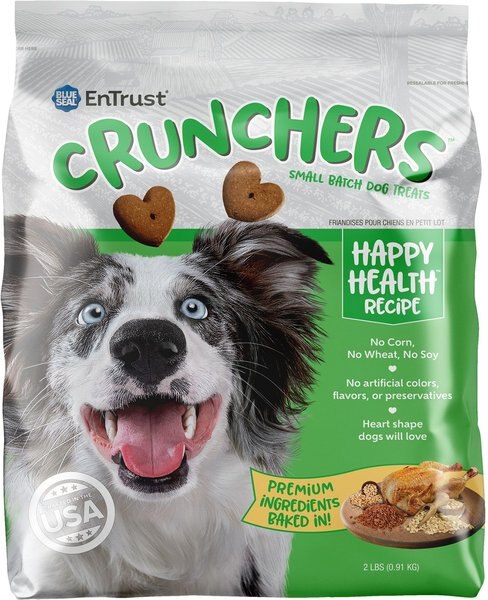 Blue Seal EnTrust Crunchers Happy Health Crunchy Dog Treats， 2-lb bag