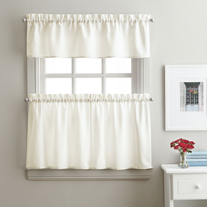 Window Curtainworks Solid Twill Tier Set