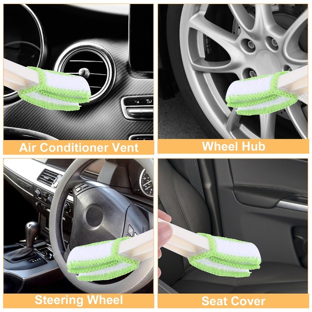 Unique Bargains Car Detailing Brush Dusting Tool Blue Green 1 Set