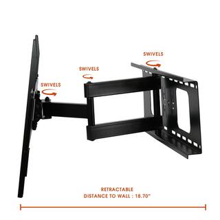 MegaMounts 32 in. to 70 in. Full Motion Wall Mount in Black 98594974M