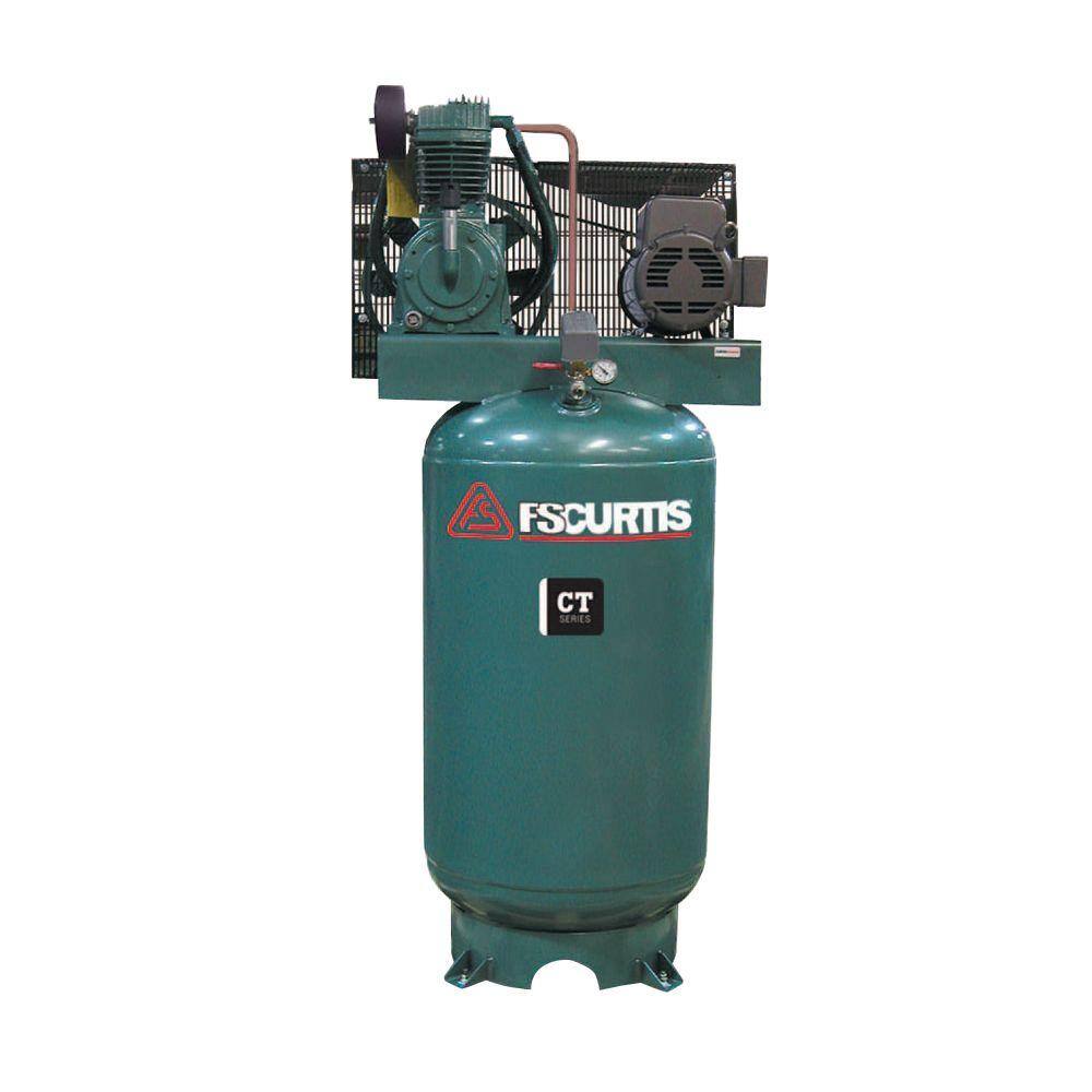 FS-Curtis 80 Gal. 5 HP Vertical 2-Stage Air Compressor with Magnetic Starter FCT05C55V8S-A3L1XX