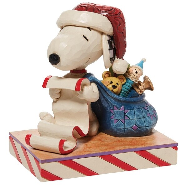 Peanuts Santa Snoopy Checking it Twice Figurine