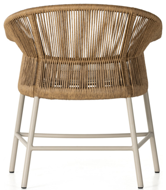 Inez Outdoor Dining Armchair   Beach Style   Outdoor Dining Chairs   by Marco Polo Imports  Houzz