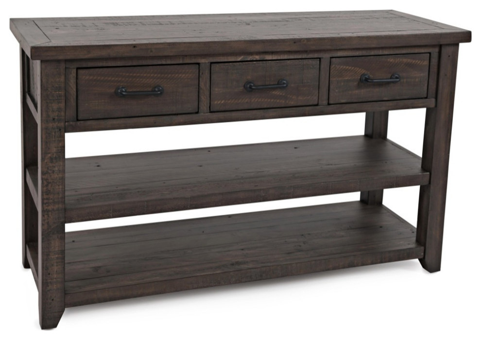 Madison County Reclaimed Pine Harris 3 Drawer Console   Transitional   Console Tables   by VirVentures  Houzz