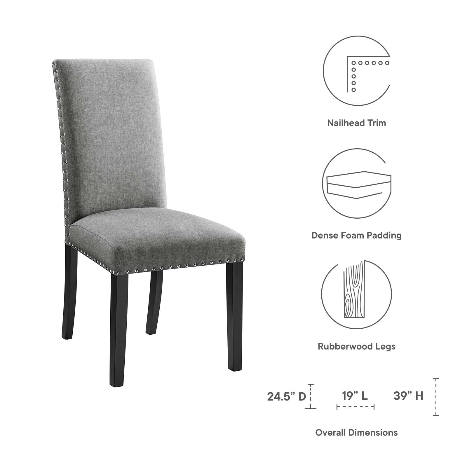 Parcel Dining Upholstered Fabric Side Chair