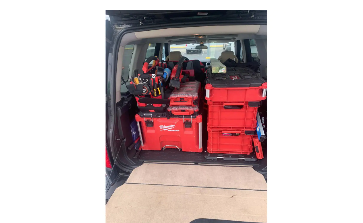 Milwaukee 48-22-8440 PACKOUT 18.6 in. Tool Storage Crate Bin with Carrying Handles and 50 lbs. Weight Capacity