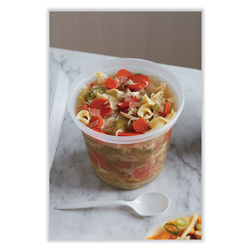 Pactiv Newspring DELItainer Microwavable Container | 32 oz， 5.5 x 5.5 x 4.9， Clear， Plastic， 200