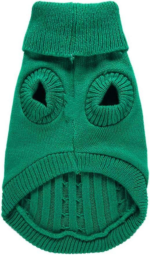 Dog Sweater， Warm Pet Sweaters Dogs Large Dogs， Cute Knitted Classic Cat Sweater Dog Clothes Coat For Girls Boys Dog Puppy Cat(xl，green)