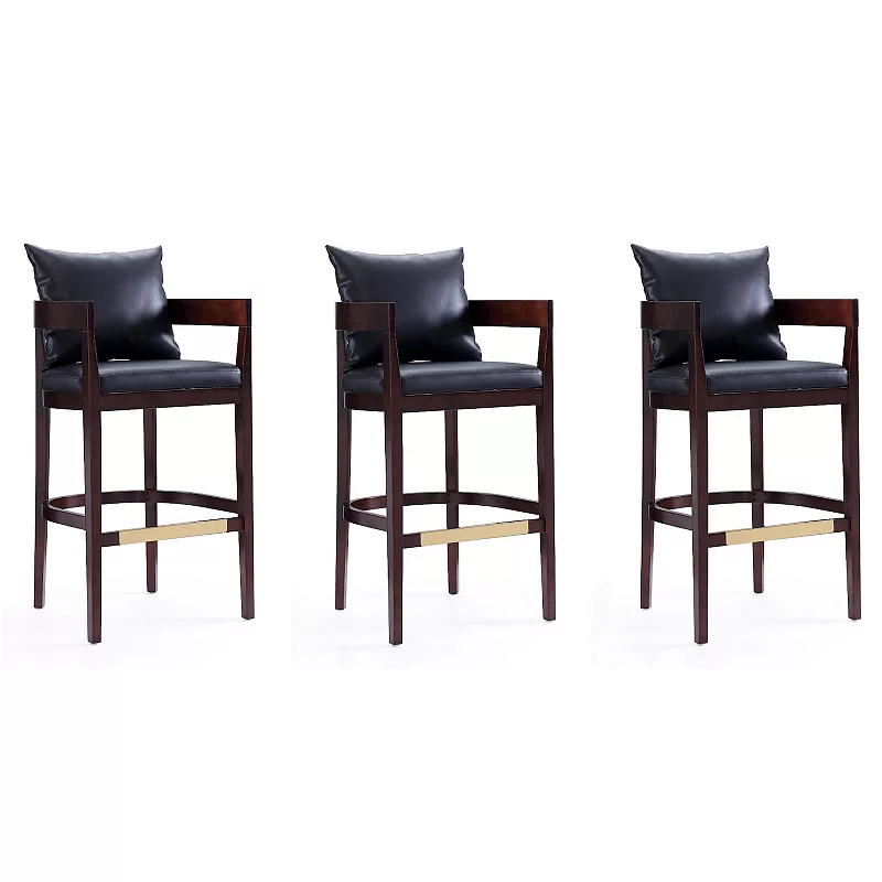 MANHATTAN COMFORT Ritz Bar Stool 3-piece Set