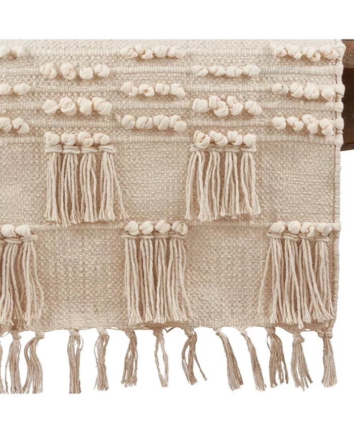 Saro Lifestyle Table Runner with Tassel Moroccan Design