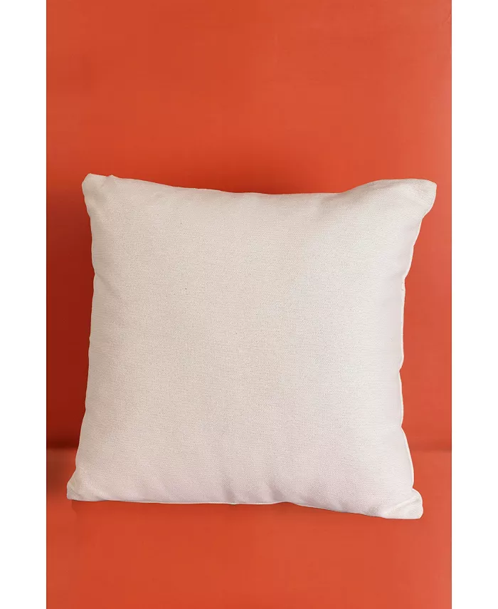 GAURI KOHLI Fursat Ivory Throw Pillow with Insert， 18X18