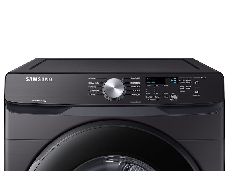 Samsung DVE45T6000V 7.5 Cu. Ft. Electric Dryer With Sensor Dry In Black Stainless Steel