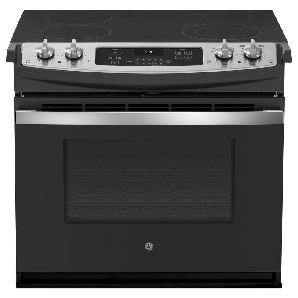 GE 30 in. 4.4 cu. ft. Drop-In Electric Range with Self-Cleaning Oven in Stainless Steel JD630STSS