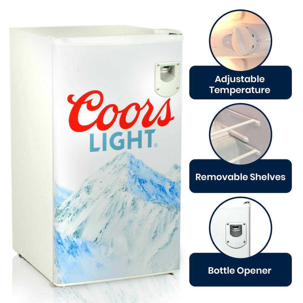 Koolatron 3.3 cu. ft. Coors Light Mini Fridge in White CL-90