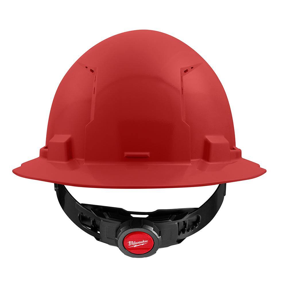 MW BOLT Red Type 1 Class C Full Brim Vented Hard Hat with 4 Point Ratcheting Suspension 48-73-1209