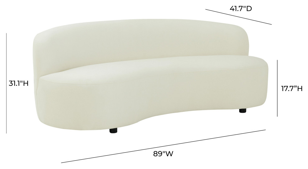 Cannellini Velvet Sofa   Transitional   Sofas   by TOV Furniture  Houzz