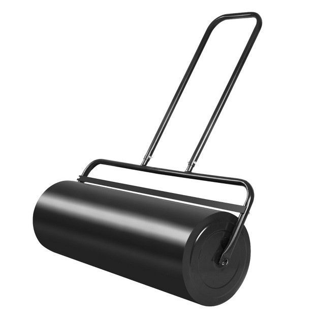 Costway 13 gallon Lawn Roller Heavy duty Steel Push pull Sod Roller 24 x27 x27 X13 x27 x27 Black