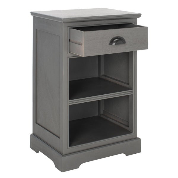 SAFAVIEH Griffin Grey Storage Side Table - 17.7