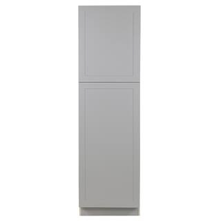 Hampton Bay Cambridge Gray Shaker Assembled Pantry Cabinet with Adjustable Shelves (24 in. W x 24.5 in. D x 84 in. H) CA2484P-KG