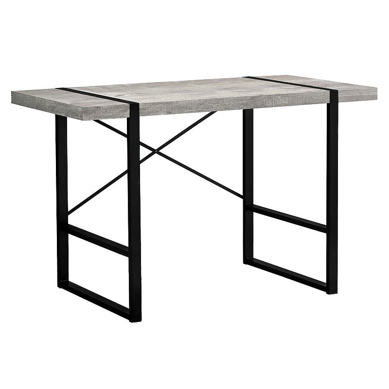 49 Black and Gray Contemporary Rectangular Computer Desk