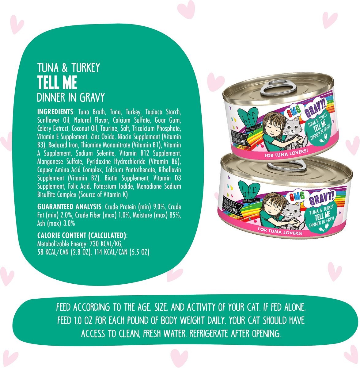 BFF OMG Tell Me! Tuna and Turkey Flavor Wet Canned Cat Food