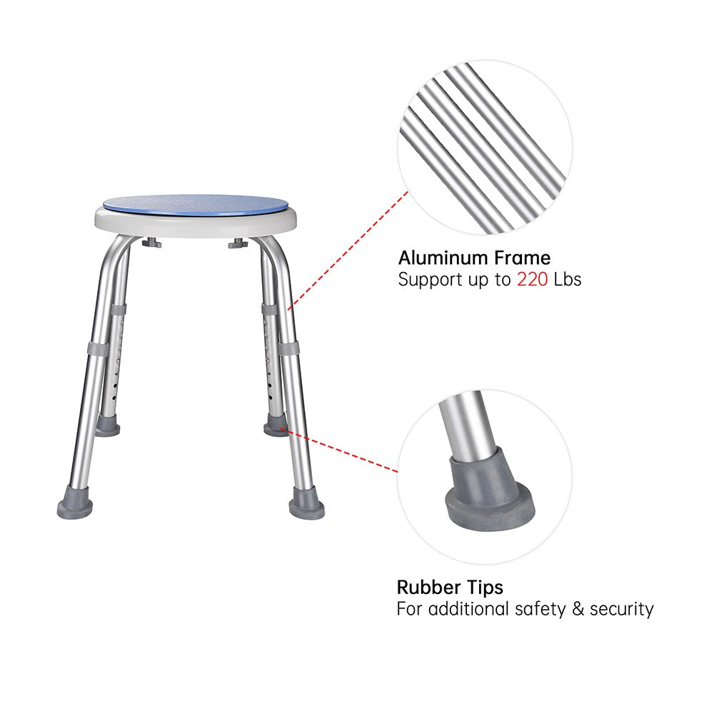 Yescom Shower Safety Stool with Rotating Seat Medical Bath