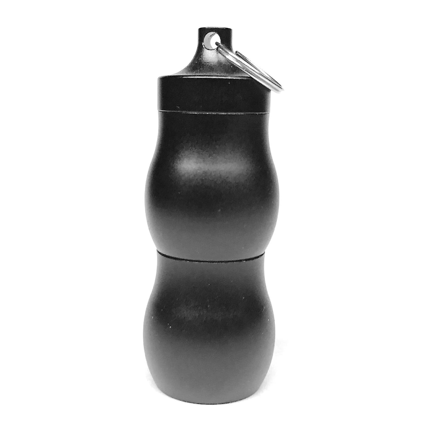 Portable Sealed Bottle Waterproof Tank Metal Double-layer Small Medicine Tank Keychain Outdoor Surv