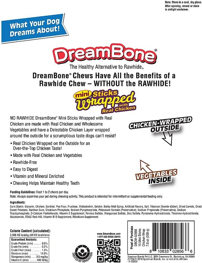 DreamBone Chicken Wrapped Stick Dog Treat