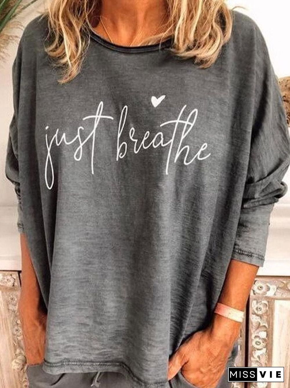 Just Breathe Cotton Linen T-shirt