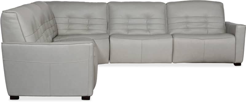 Hooker Furniture Living Room Reaux Grandier 5-Piece Power Recline Sectional With 3 Power Recliners