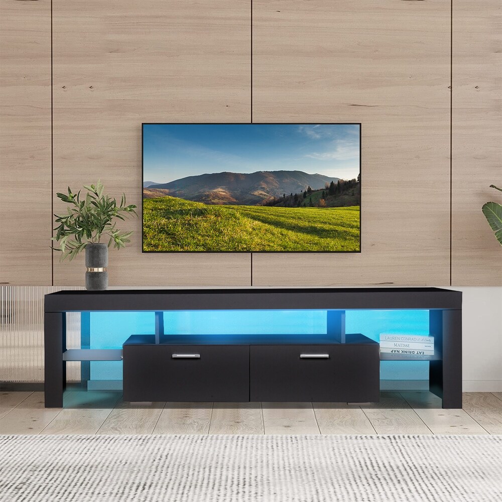 LED TV Stand Modern TV Stand with Storage Entertainment Center with Drawer TV cabinet for Up to 75 inch