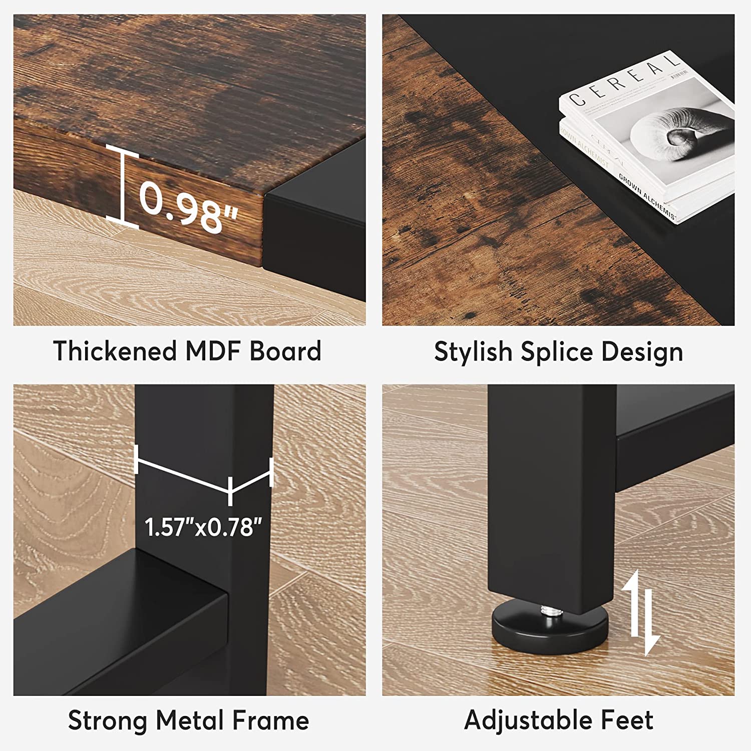 6FT Conference Table, Meeting Room Table Boardroom Desk for Home Office