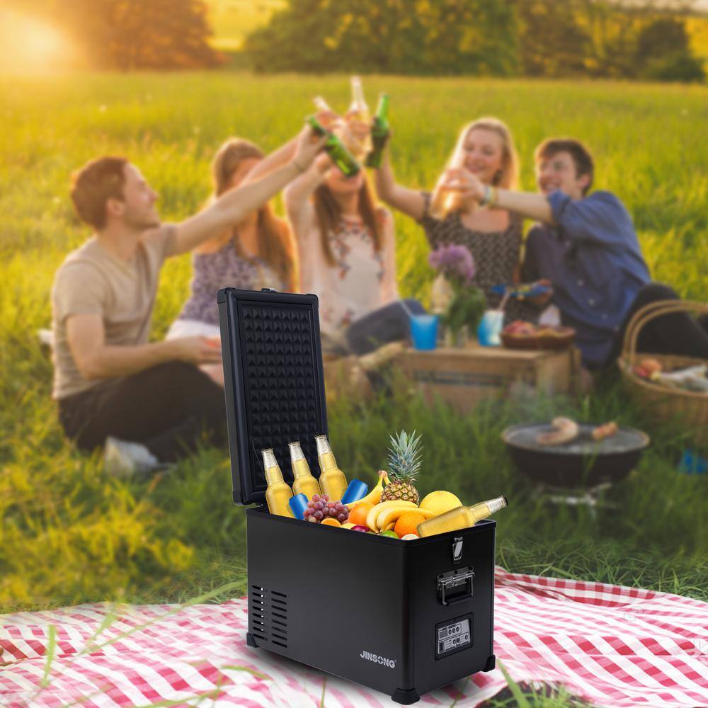 Edendirect 47 qt. Chest Cooler in Black Freezer Fridge Cooler Cooling From -7.6F to 50F HZJYDOECRBK06