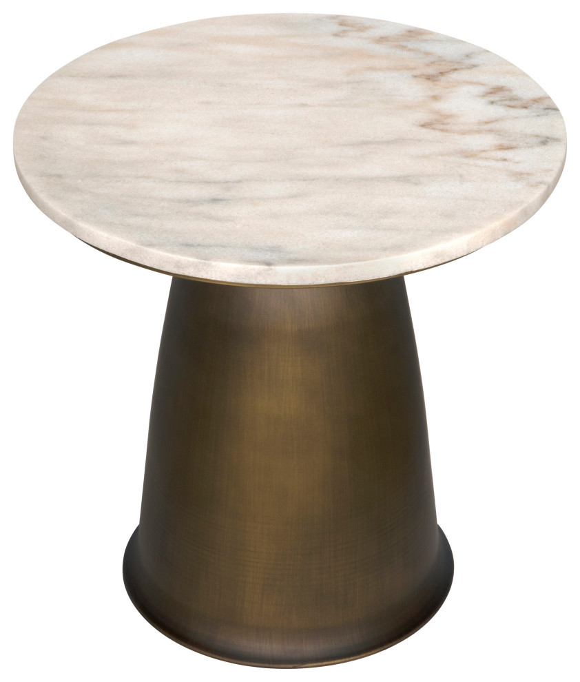 Noir Aiden Side Table With Aged Brass Finish GTAB983AB   Contemporary   Side Tables And End Tables   by Noir  Houzz