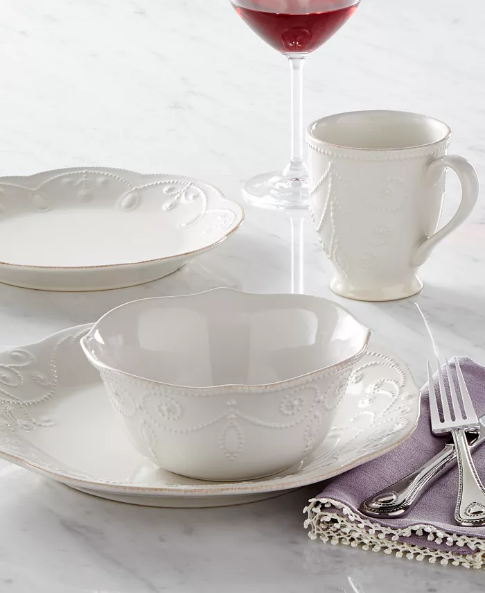 Lenox French Perle White 12 Pc. Dinnerware Set Service for 4