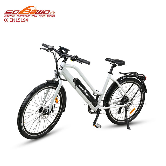 SOBOWO ebike Torque sensor pedal assist city e bike alu electric cycle for women lady 36V 250W 10.4Ah factory directly sale