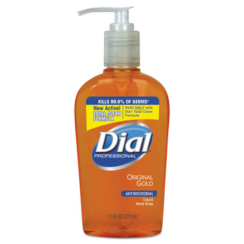 Dial Professional Dial Gold Antimicrobial Liquid Hand Soap | Floral Fragrance， 7.5 oz Pump Bottle | DPR84014