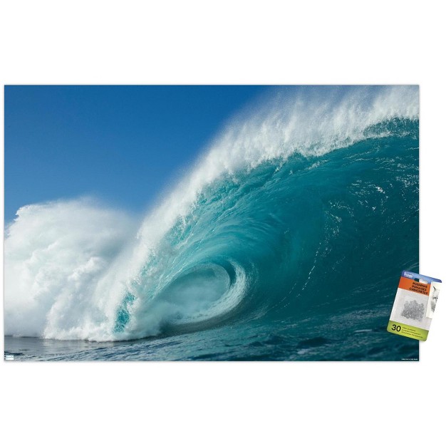 Trends International Surfing Rolling Wave Unframed Wall Poster Prints