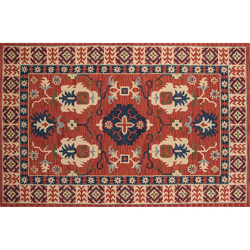 Momeni Tangier Coby Framed Floral Wool Rug