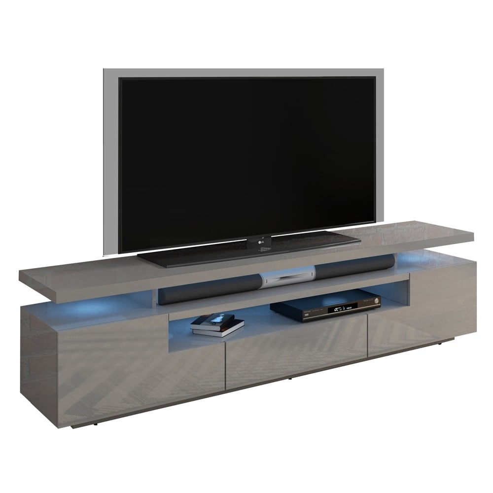 Strick   Bolton Sparkes 77 inch High Gloss TV Stand with LED Lights