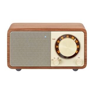 Sangean FM StereoAux-in Rechargable Wood Cabinet Mini Bluetooth Speaker WR-7WL