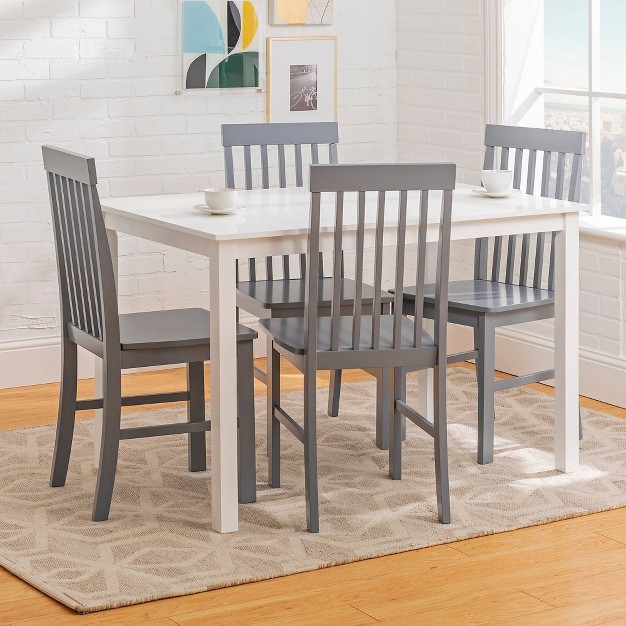 5pc Modern Two toned Kitchen Dining Set Saracina Home