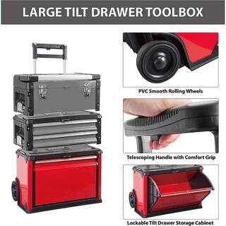 Big Red 19.3 in. L x 9 in. W x 29.3 in. H Modular Tool Box Storage System TRJF-C294ABD