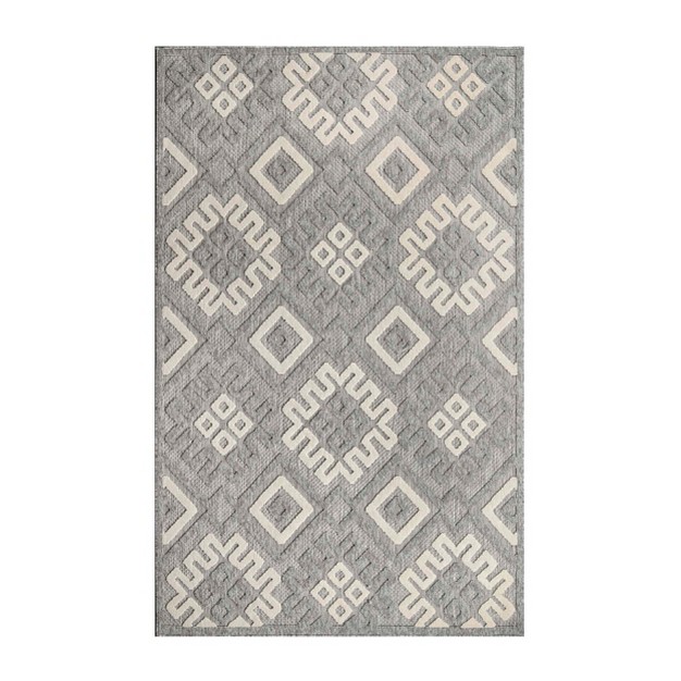 Modern Geometric Diamonds Indoor Outdoor Area Rug By Blue Nile Mills