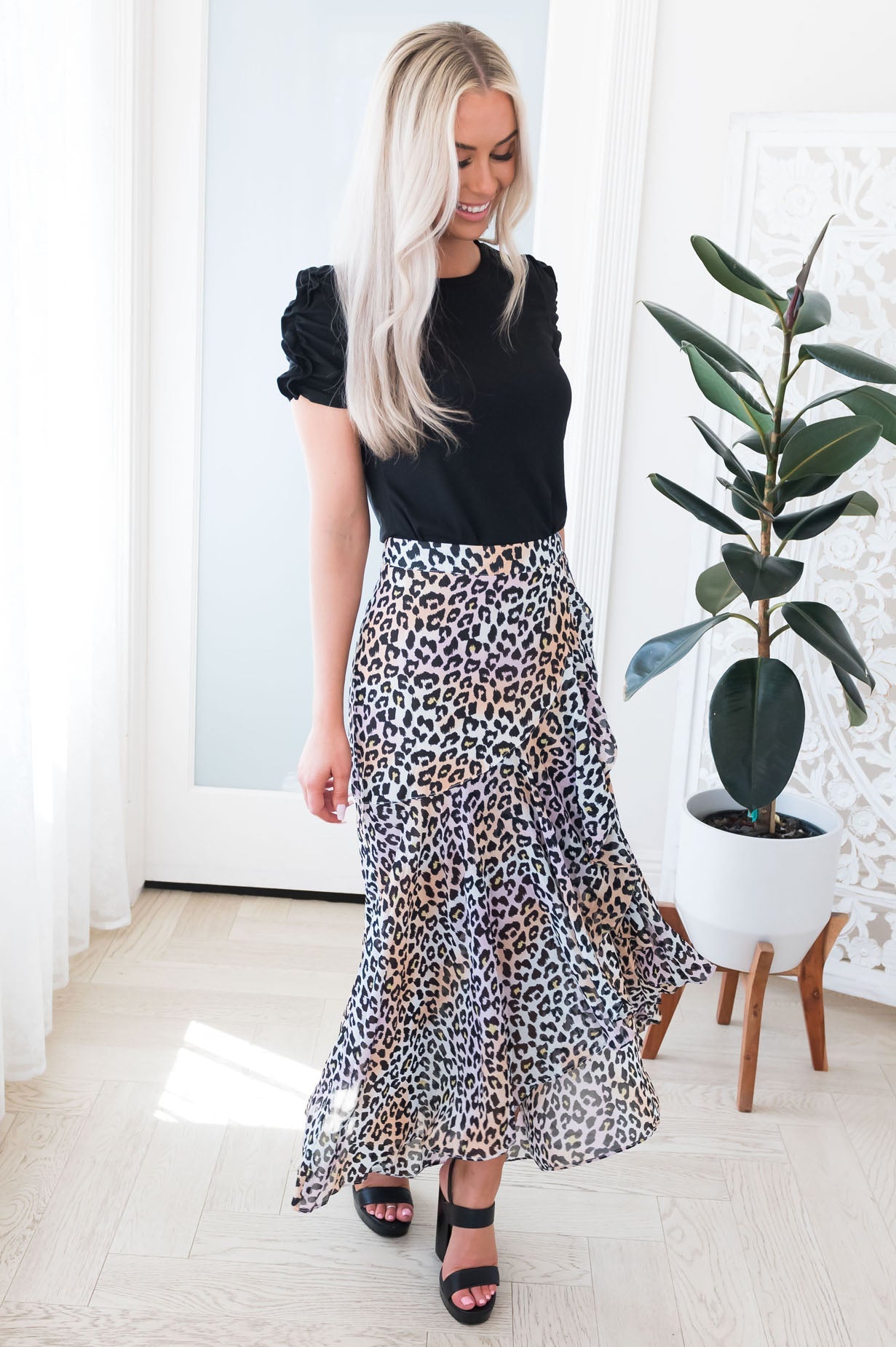 Such A Delight Modest Ruffle Skirt