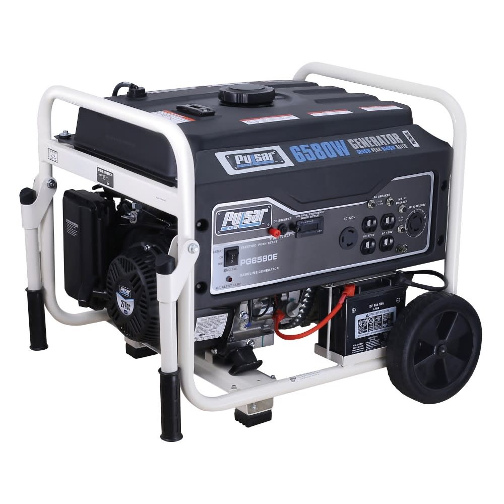 Pulsar Generator 120/240V 6580W 274 cc 4 Stroke Gasoline Portable ;